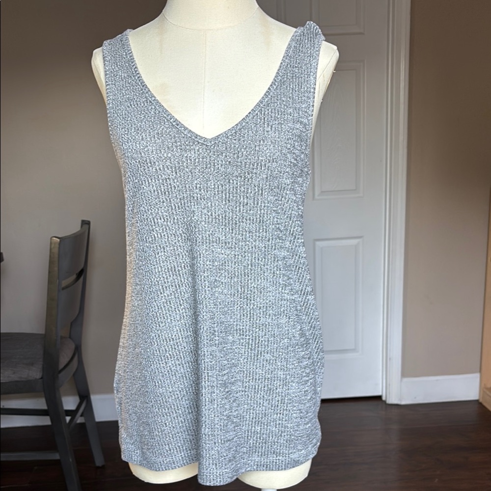 Max Gray Sleeveless Knit Top blouse